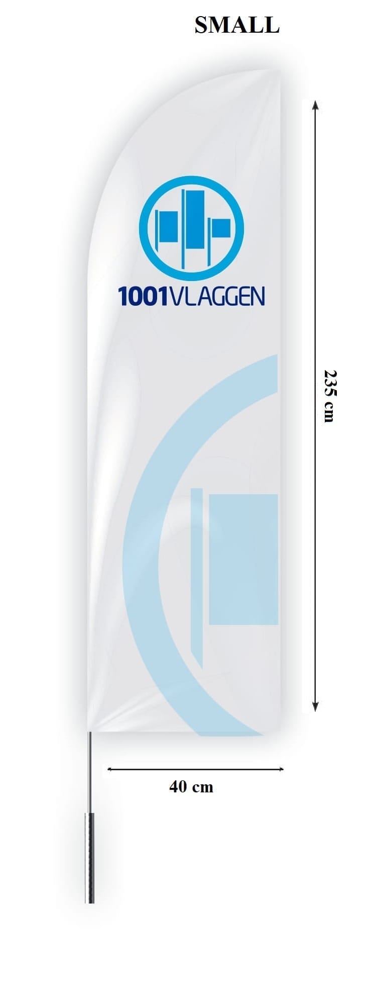 Beachflag straight met eigen logo/ontwerp