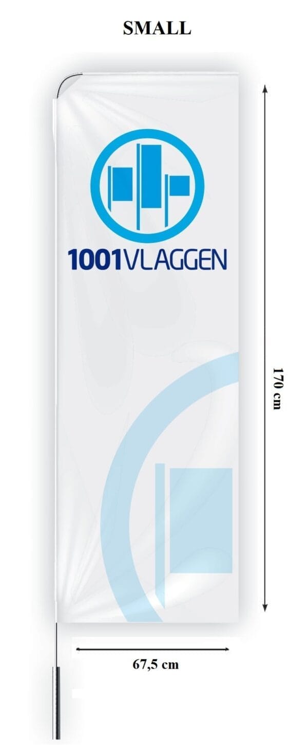 Beachflag banier met eigen logo/ontwerp