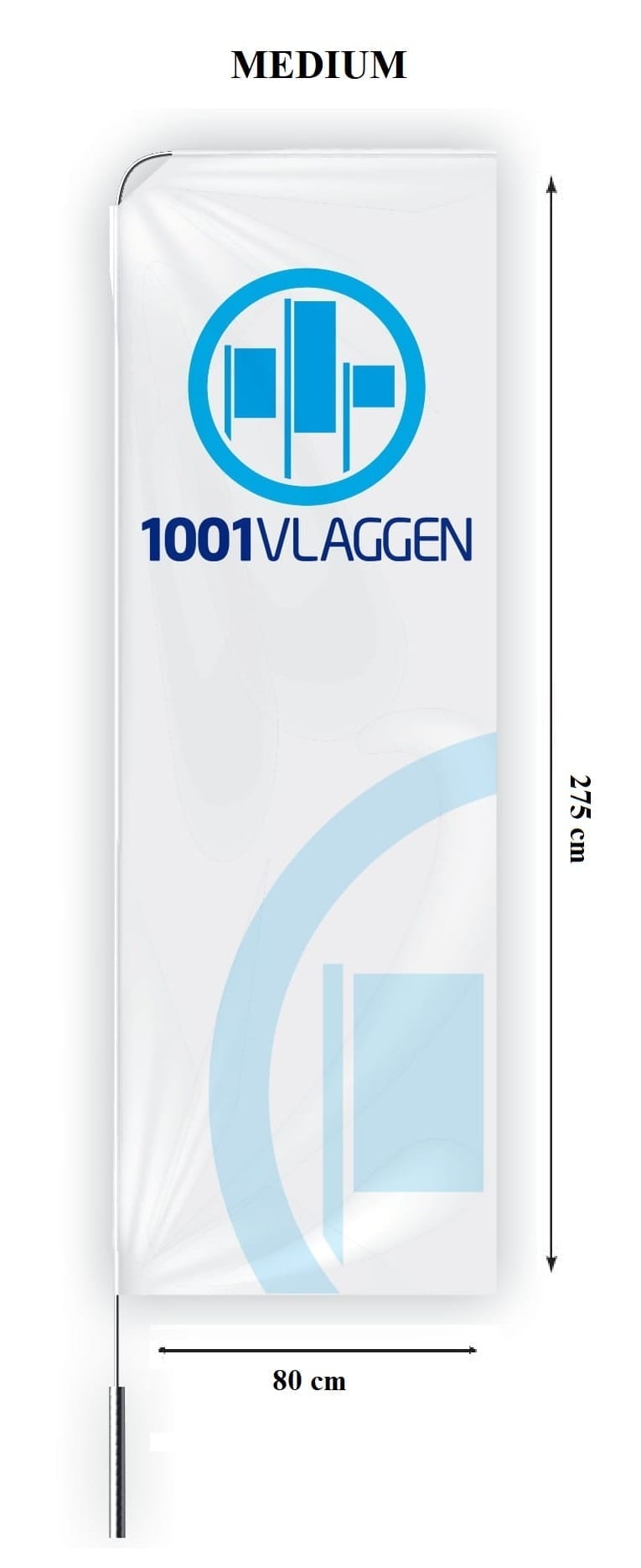 Beachflag banier met eigen logo/ontwerp