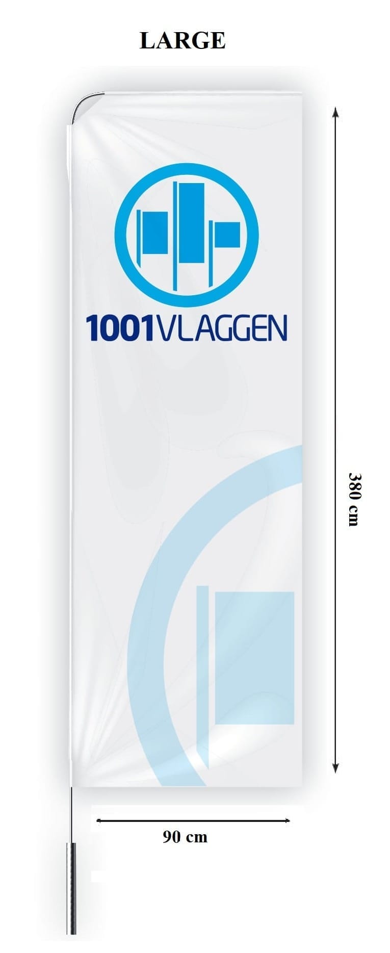 Beachflag banier met eigen logo/ontwerp